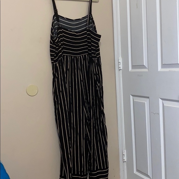 Forever 21 Plus Stripped Wide Leg Jumpsuit - Picture 2 of 3
